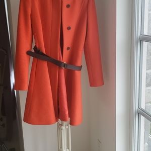 Beautiful orange red wool dress!